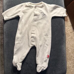 Magnetic Me white Footie with Zebra Design